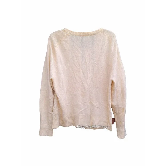 Vintage 80s Michael Simon Knit Beaded Glam Coquette Cardigan Sweater Jacket‎